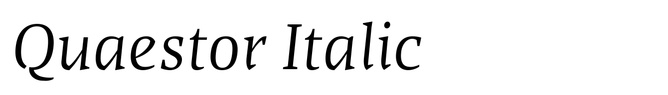 Quaestor Italic